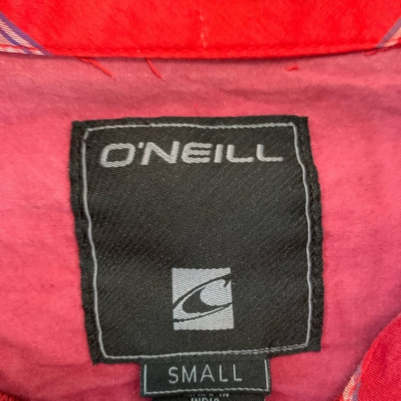 Oneill Women’s Plaid Red Pink Snap On Button Down Long Sleeve Shirt Size… - Picture 16 of 17